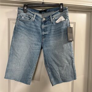 Hudson Jeans Light Blue Jean Knee shorts. AMELIA